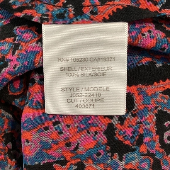 Joie Silk Top Size S Purple Print Off Shoulder - Picture 7 of 7